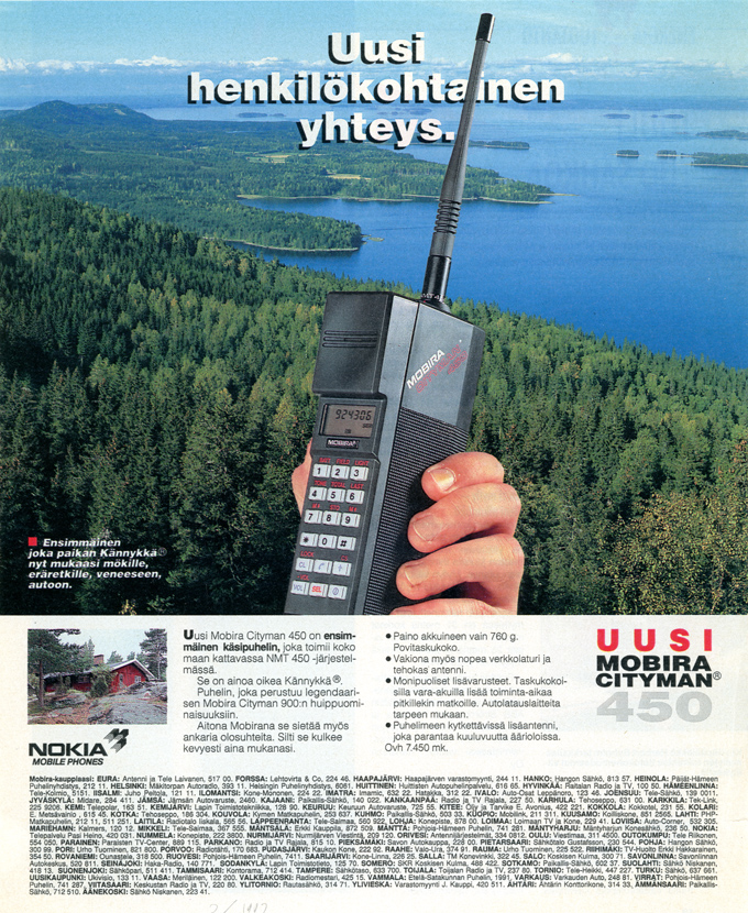 Mainos vuodelta 1992: Cityman 450