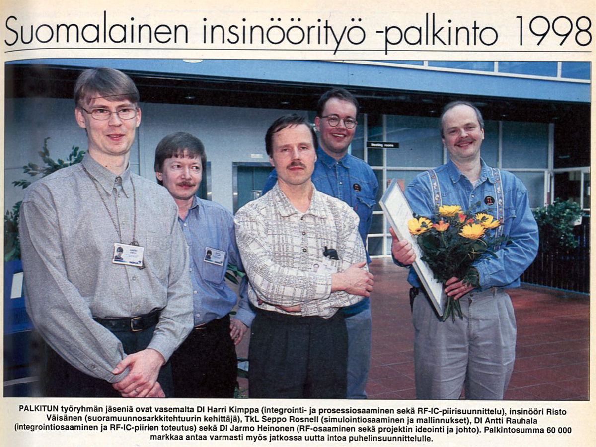 Kuva TM 9/1998 - Palkinnon saaneet