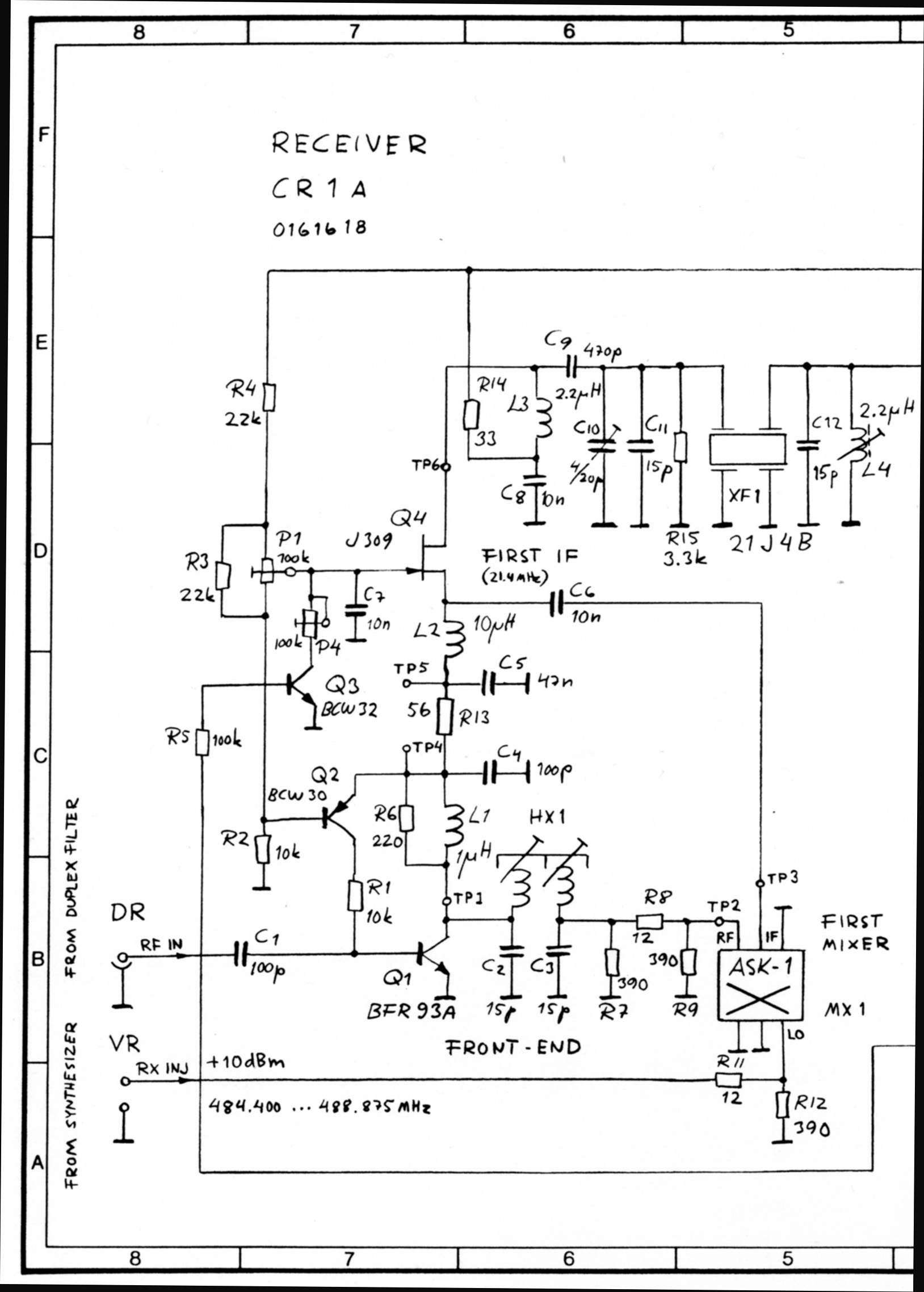 Mobira Cityman 450 vastaanottimen alkuosa